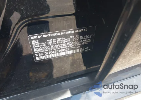 2025 BMW X1 xDrive28I z USA, uszkodzony, nr VIN WBX73EF04S5198522